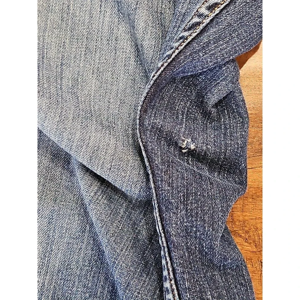 Levis Jeans Mens 38×32 Blue Denim Pants Faded 505 Straight Regular Stretch Work